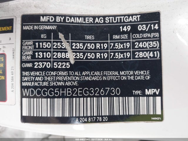 Продажа на аукционе авто 2014 Mercedes-benz Glk 350, vin: WDCGG5HB2EG326730, номер лота: 44637383