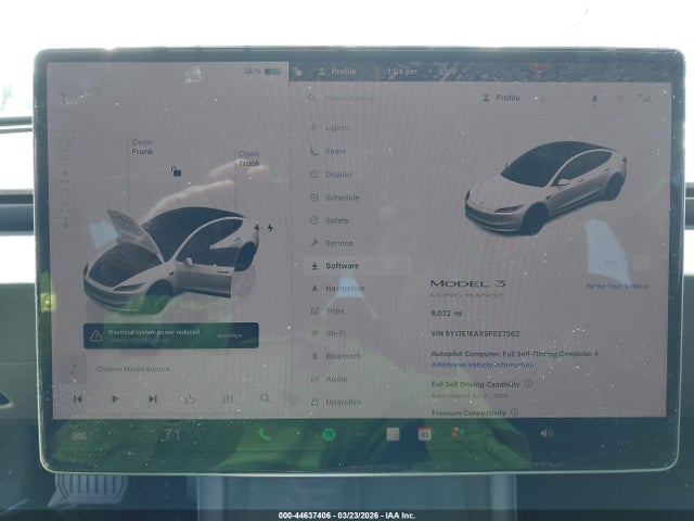 Продаж на аукціоні авто 2025 Tesla Model 3 Long Range Rear-wheel Drive/standard, vin: 5YJ3E1EAXSF027362, номер лоту: 44637406