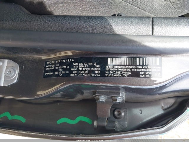 Продаж на аукціоні авто 2018 Jeep Renegade Latitude 4x4, vin: ZACCJBBB7JPH98299, номер лоту: 44637608