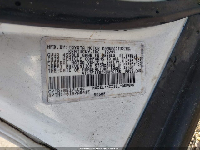 Aukcja sprzedaży 1998 Toyota Avalon Xls, vin: 4T1BF18BXWU236185, numer aukcji: 44637656