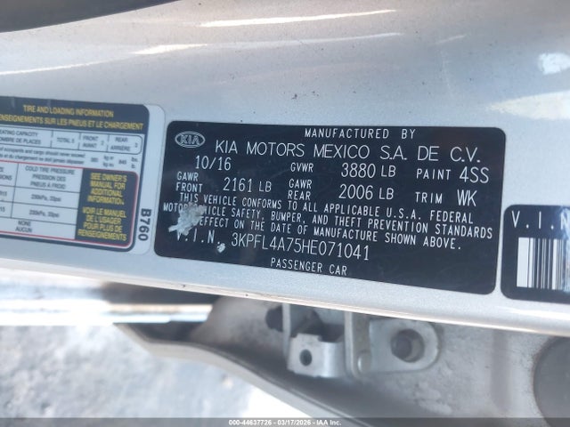 KIA FORTE LX 2017 3KPFL4A75HE071041 Image 9