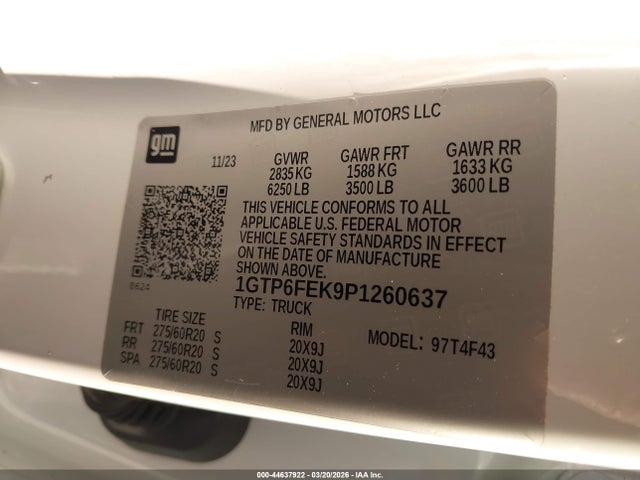1GTP6FEK9P1260637 GMC Canyon 4wd Short Box Denali