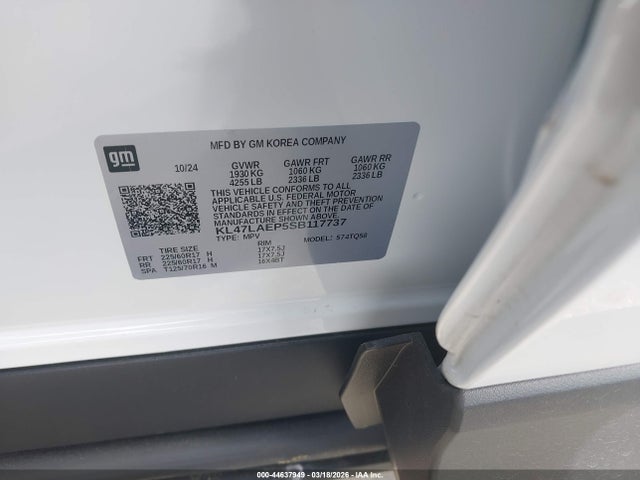 Продажа на аукционе авто 2025 Buick Envista Preferred Fwd, vin: KL47LAEP5SB117737, номер лота: 44637949
