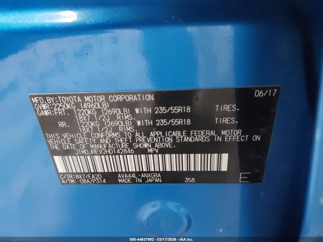 2017 TOYOTA RAV4 HYBRID JTMDJREV2HD142846 Photo 8