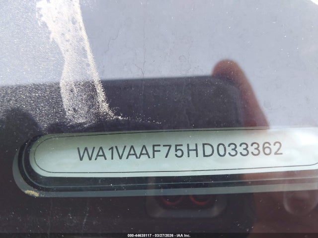 44638117 :رقم المزاد ، WA1VAAF75HD033362 vin ، 2017 Audi Q7 3.0t Premium مزاد بيع