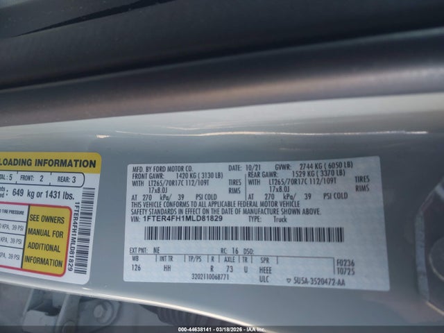 2021 FORD RANGER 1FTER4FH1MLD81829 Photo 8