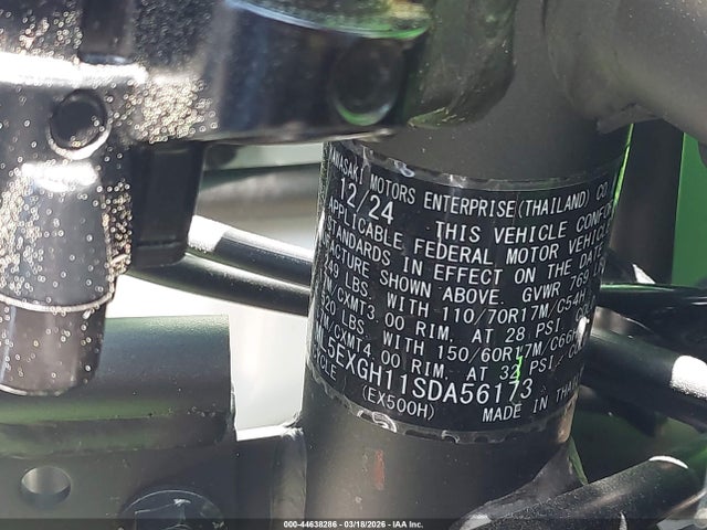 2025 KAWASAKI EX500 ML5EXGH11SDA56173 Photo 9