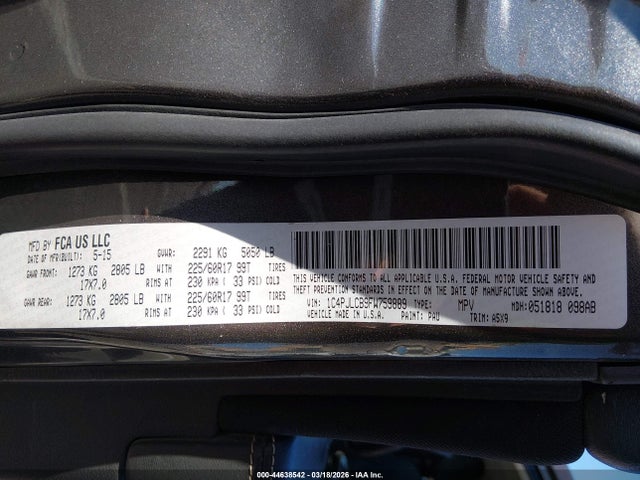 Aukcja sprzedaży 2015 Jeep Cherokee Latitude, vin: 1C4PJLCB9FW759889, numer aukcji: 44638542