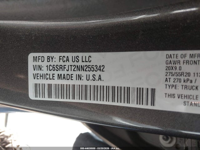 2022 RAM 1500 1C6SRFJT2NN255342 Photo 8