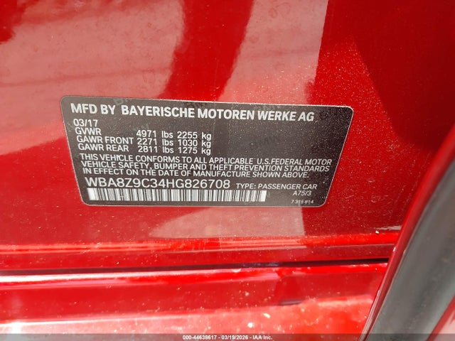 2017 BMW 330I GRAN TURISMO WBA8Z9C34HG826708 Photo 8