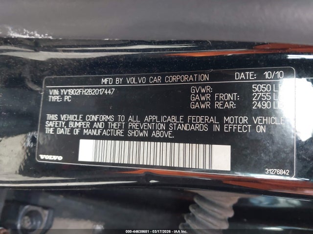 2011 VOLVO S60 YV1902FH2B2017447 Photo 8