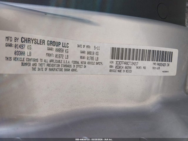 2012 FIAT 500 3C3CFFAR8CT124217 Photo 8