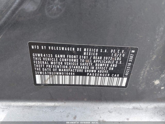 2021 VOLKSWAGEN JETTA 3VWC57BU0MM016464 Photo 8
