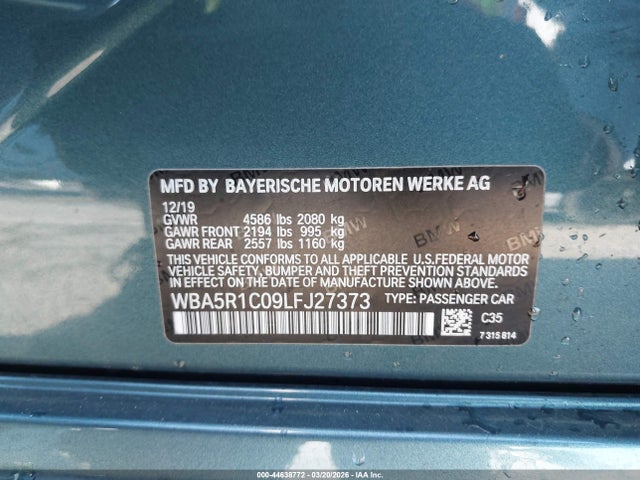 WBA5R1C09LFJ27373 BMW 330I