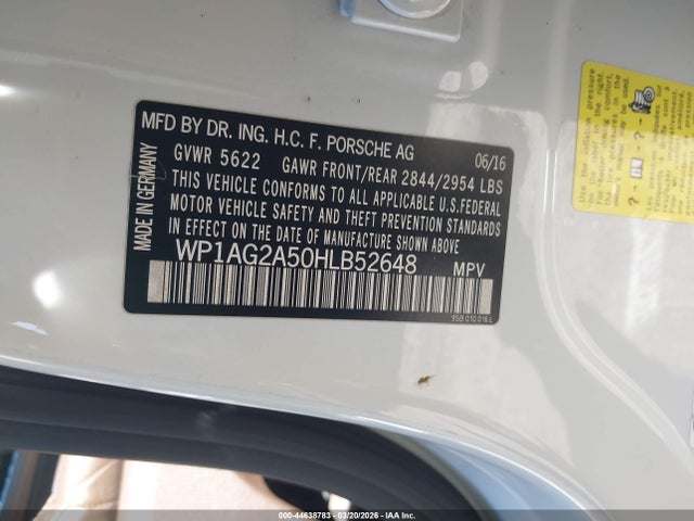 2017 PORSCHE MACAN WP1AG2A50HLB52648 Photo 8