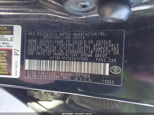 2014 TOYOTA CAMRY 4T1BF1FK5EU417065 Photo 8