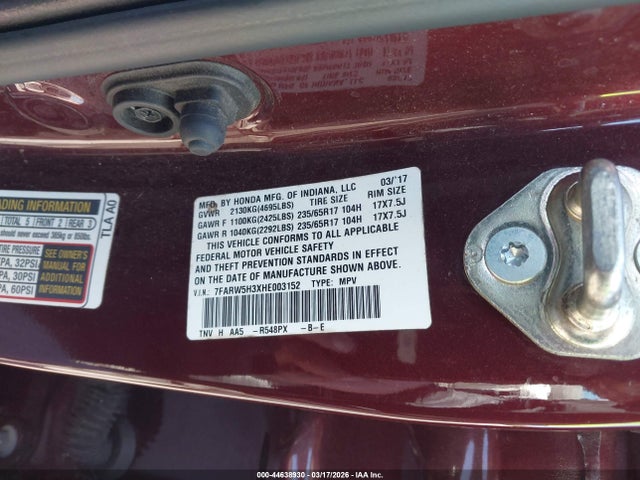 7FARW5H3XHE003152 Honda CR-V LX