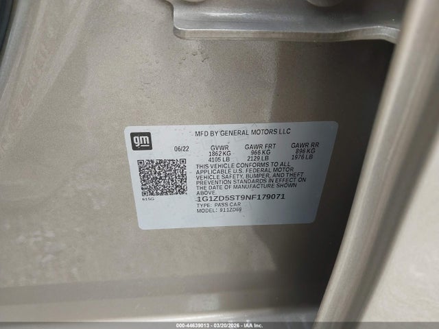 2022 CHEVROLET MALIBU 1G1ZD5ST9NF179071 Photo 8