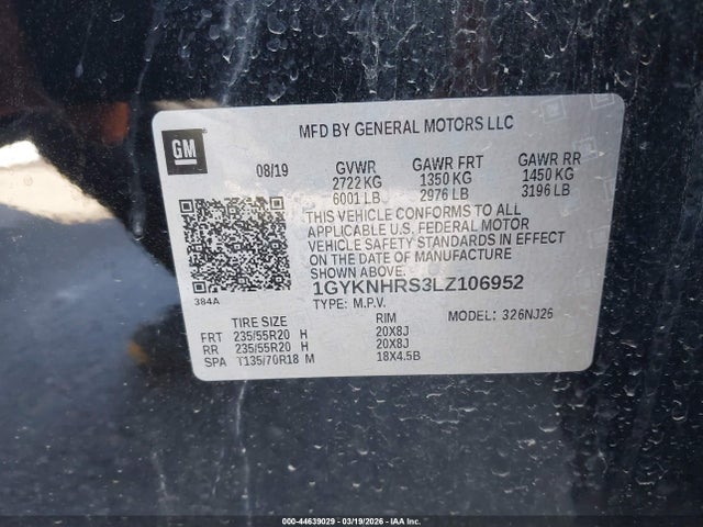 Продажа на аукционе авто 2020 Cadillac Xt5 Awd Sport, vin: 1GYKNHRS3LZ106952, номер лота: 44639029