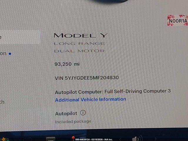 2021 TESLA MODEL Y 5YJYGDEE5MF204830 Photo 6
