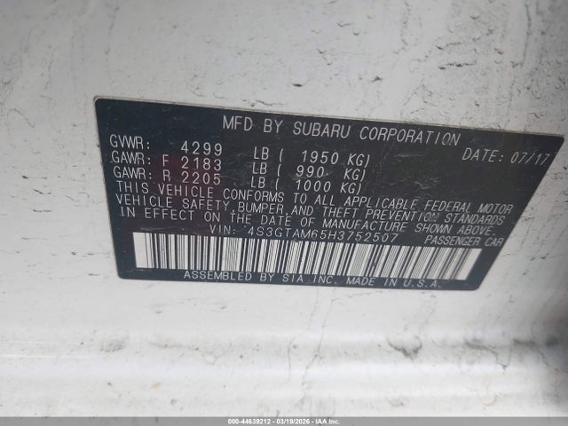 4S3GTAM65H3752507 Subaru Impreza 2.0i Sport