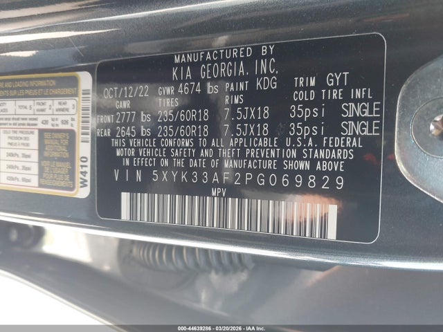 Aukcja sprzedaży 2023 Kia Sportage Ex, vin: 5XYK33AF2PG069829, numer aukcji: 44639286