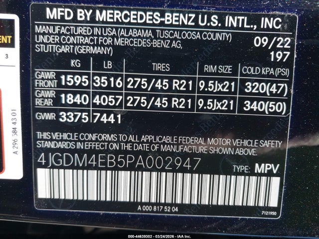 2023 MERCEDES-BENZ EQS 580 SUV 4JGDM4EB5PA002947 Photo 8