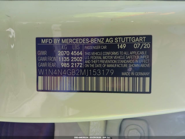 Продаж на аукціоні авто 2021 Mercedes-benz Gla 250, vin: W1N4N4GB2MJ153179, номер лоту: 44639334