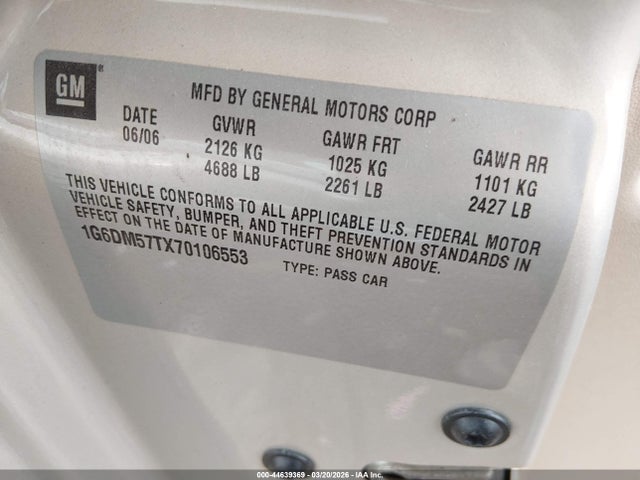 2007 CADILLAC CTS 1G6DM57TX70106553 Photo 8