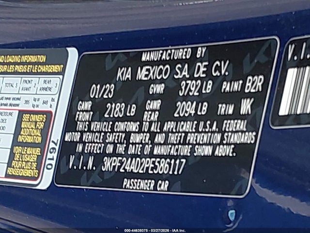 KIA Forte Lxs 2023 3KPF24AD2PE586117 Image 17