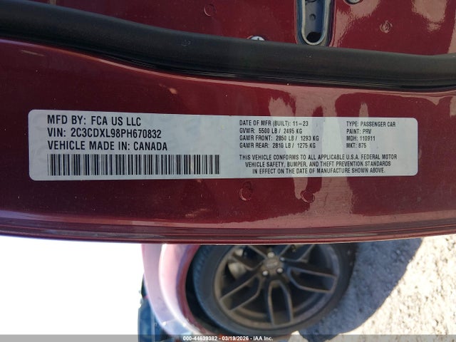 2023 DODGE CHARGER 2C3CDXL98PH670832 Photo 8