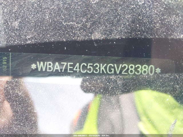 Продаж на аукціоні авто 2019 Bmw 740i Xdrive, vin: WBA7E4C53KGV28380, номер лоту: 44639411