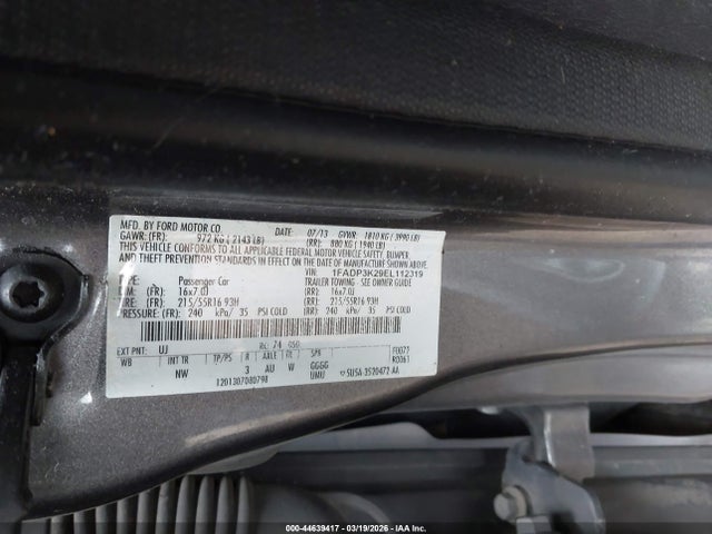 1FADP3K29EL112319 Ford FOCUS SE