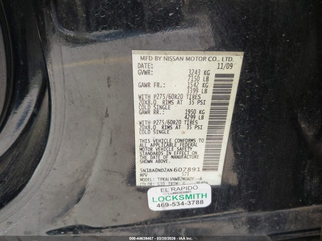 2010 NISSAN ARMADA 5N1BA0ND2AN607891 Photo 8