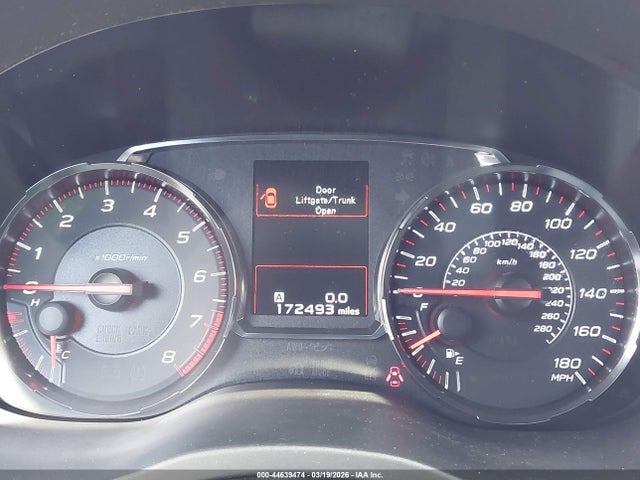 2018 Subaru Wrx Limited მანქანა იყიდება აუქციონზე, vin: JF1VA1K68J9825782, აუქციონის ნომერი: 44639474