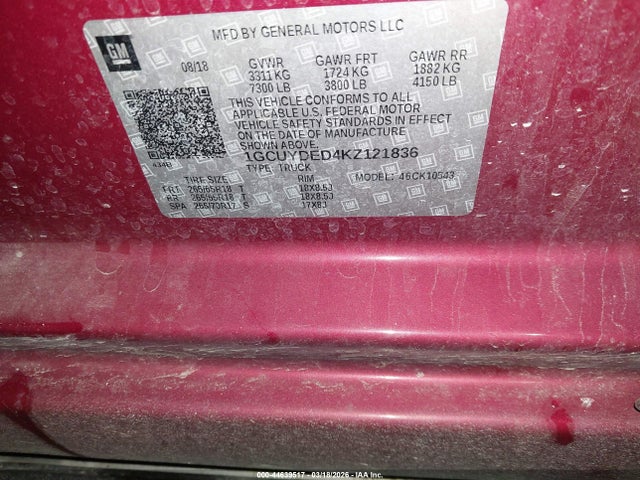 1GCUYDED4KZ121836 Chevrolet Silverado 1500 Lt