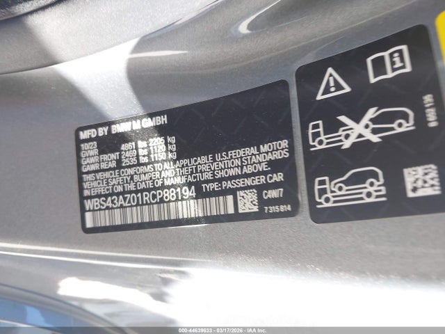 BMW M4 Competition Xdrive 2024 WBS43AZ01RCP88194 Image 9