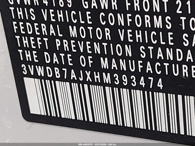 2017 VOLKSWAGEN JETTA 3VWDB7AJXHM393474 Photo 8