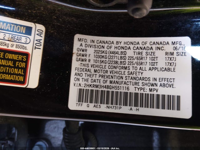 Honda CR-V SE 2016 2HKRM3H48GH551116 Image 9