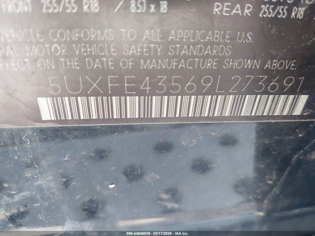 2009 Bmw X5 Xdrive30i მანქანა იყიდება აუქციონზე, vin: 5UXFE43569L273691, აუქციონის ნომერი: 44640029