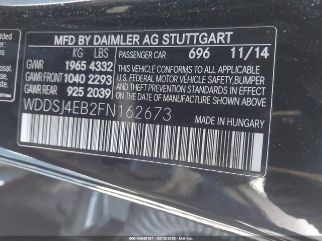 2015 MERCEDES-BENZ CLA 250 WDDSJ4EB2FN162673 Photo 8