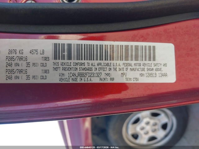 2015 JEEP PATRIOT 1C4NJRBB2FD231327 Photo 8