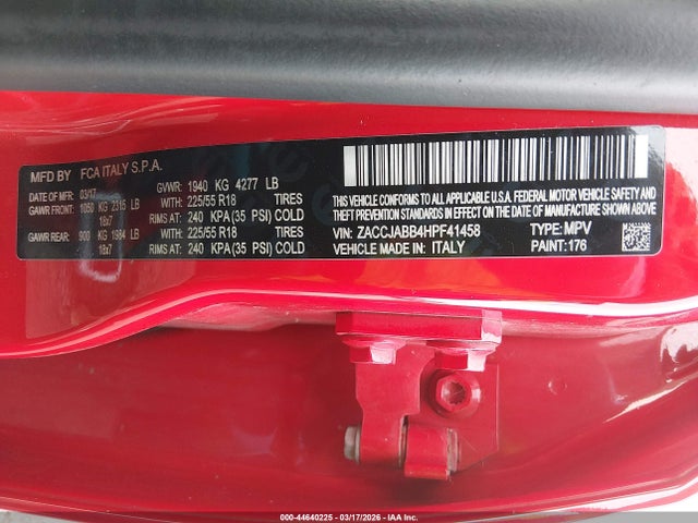 2017 JEEP RENEGADE ZACCJABB4HPF41458 Photo 8