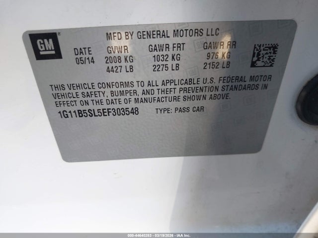 Chevrolet Malibu 1ls 2014 1G11B5SL5EF303548 Image 9