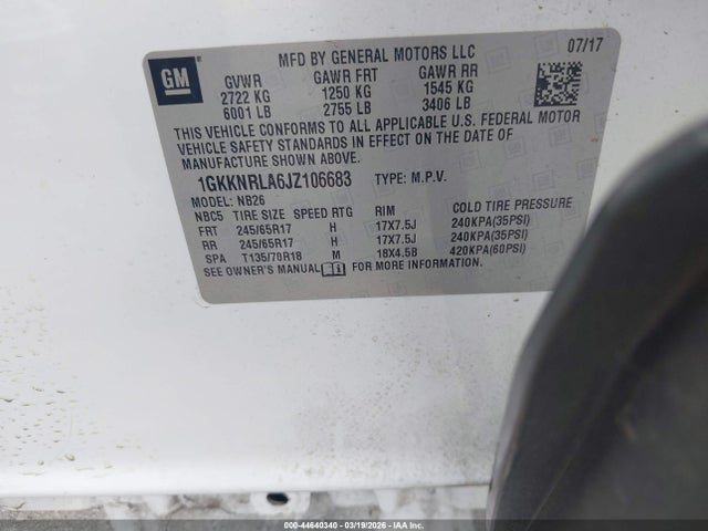 Aukcja sprzedaży 2018 Gmc Acadia Sle-1, vin: 1GKKNRLA6JZ106683, numer aukcji: 44640340