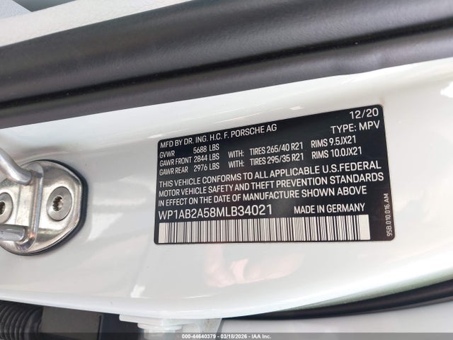 Porsche MACAN S 2021 WP1AB2A58MLB34021 Image 9