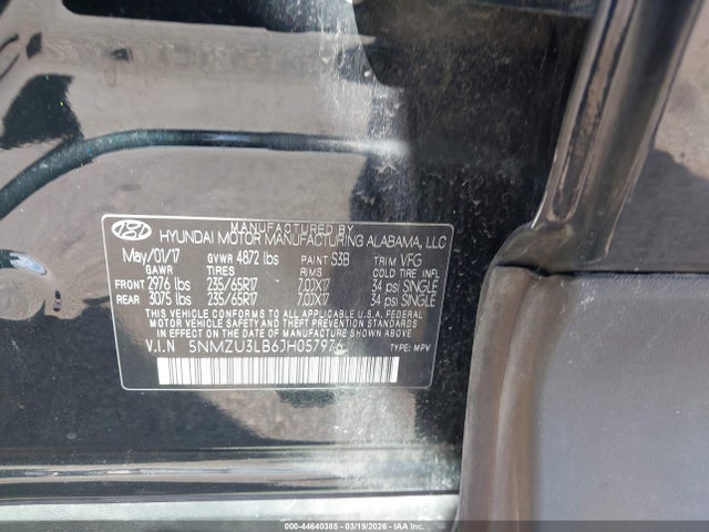 Продаж на аукціоні авто 2018 Hyundai Santa Fe Sport 2.4l, vin: 5NMZU3LB6JH057976, номер лоту: 44640385
