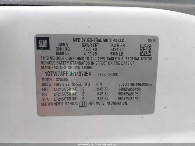 2017 GMC SAVANA 2500 1GTW7AFF0H1137954 Photo 8