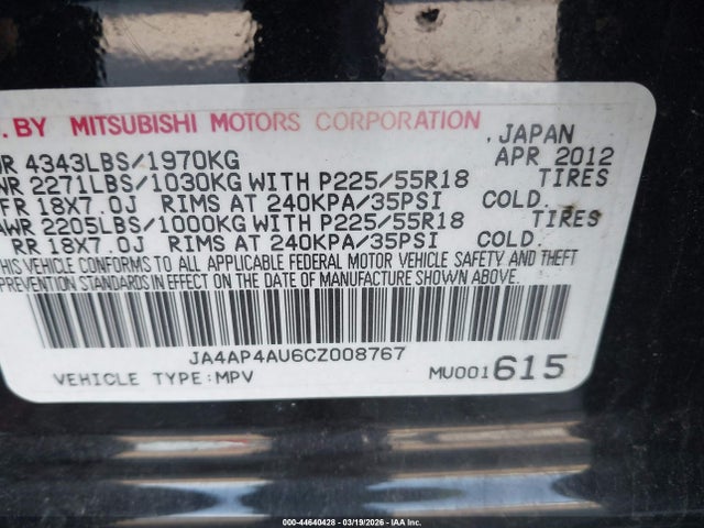 2012 MITSUBISHI OUTLANDER SPORT JA4AP4AU6CZ008767 Photo 8