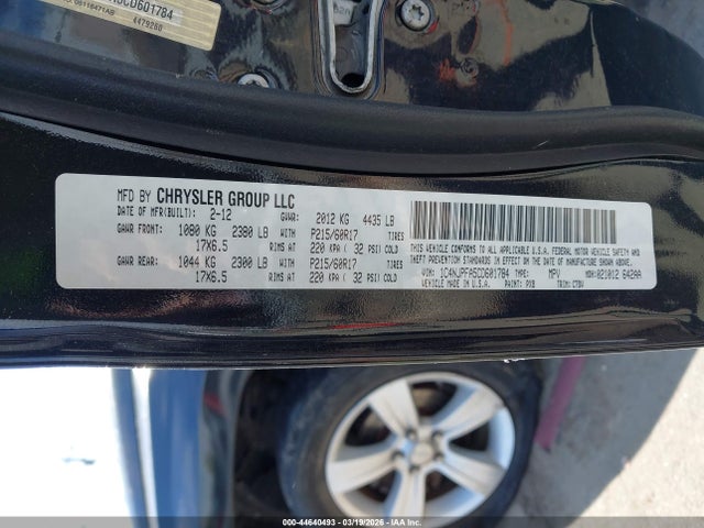 Aukcja sprzedaży 2012 Jeep Patriot Latitude, vin: 1C4NJPFA5CD601784, numer aukcji: 44640493